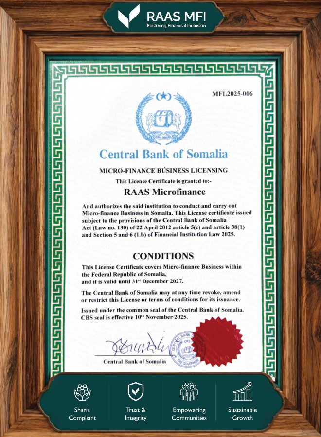 RAAS MFI Compliance Certificate